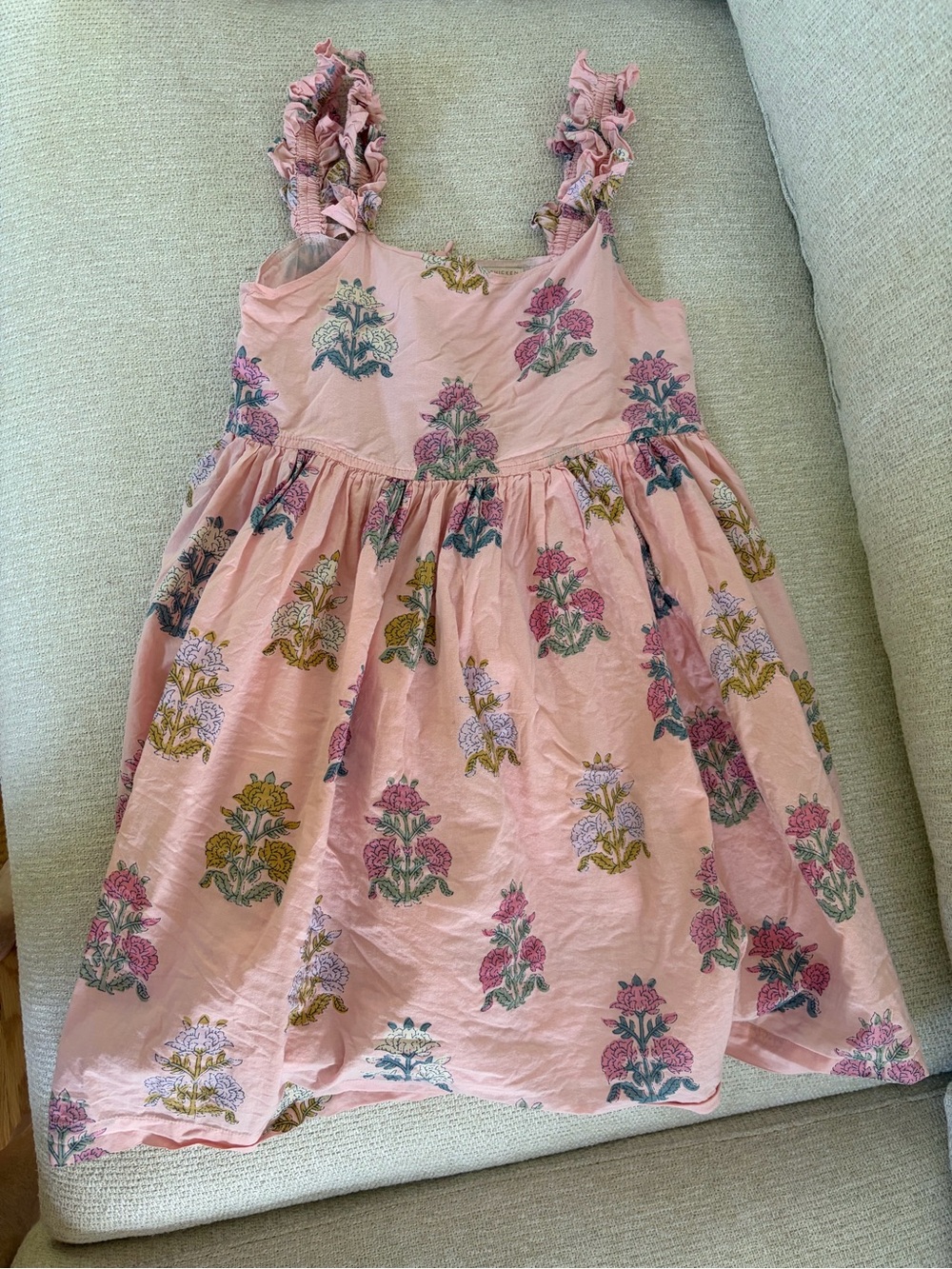 Pink Chicken Via Pink Floral Flowerette Garden Party Ruffle-Strap Dress girls 10